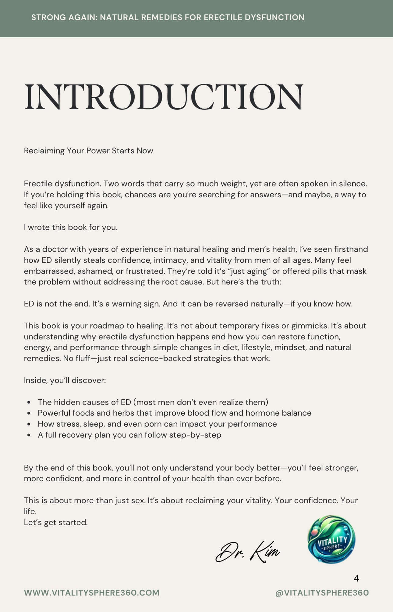 Introduction to Strong Again eBook – natural solutions for improving male performance