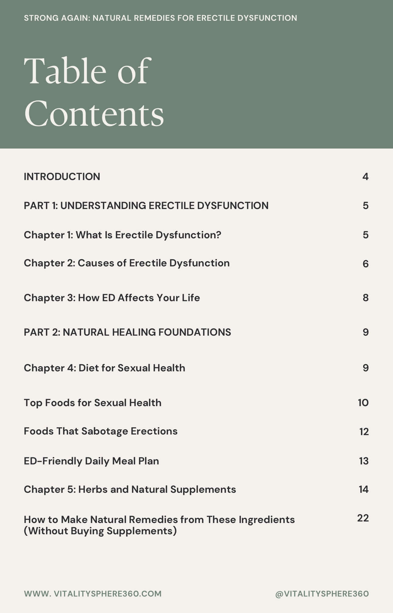 Chapter list of Strong Again – erectile function, energy, and hormonal balance