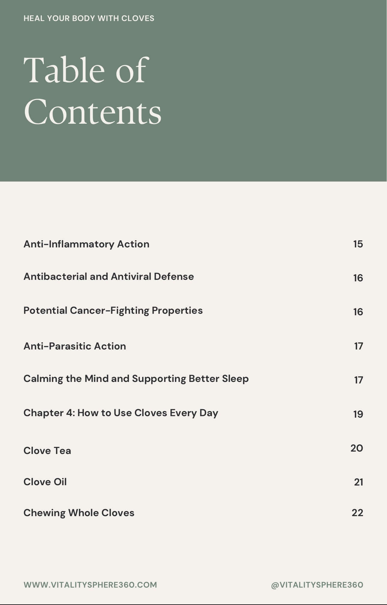 Clove eBook chapters – immune support, digestion, and pain relief