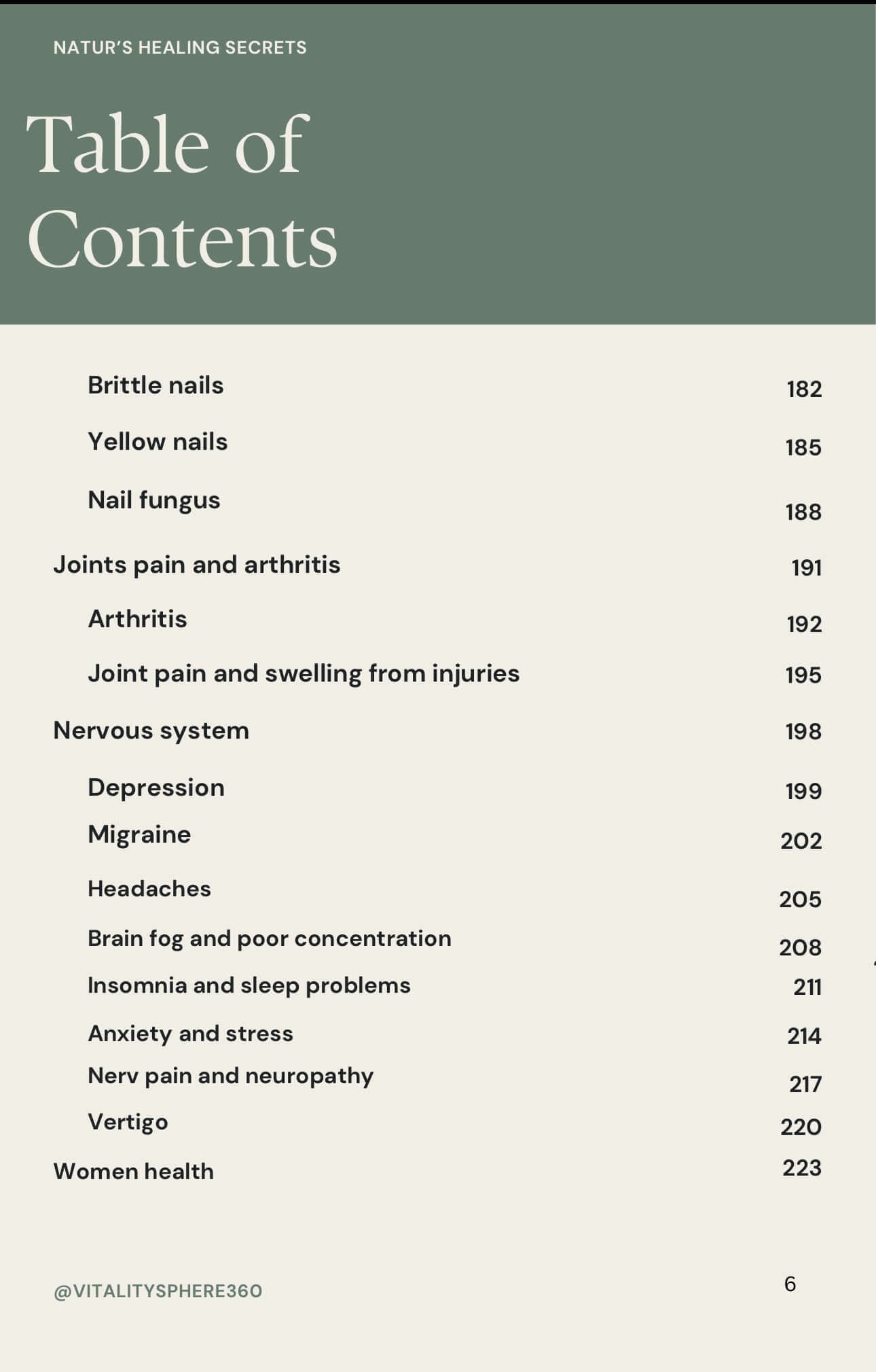 Nature’s Healing Secrets eBook – continued index of remedies