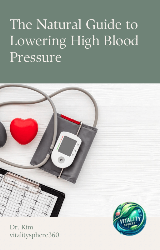 Natural Guide to Lowering High Blood Pressure eBook cover – holistic heart health solutions