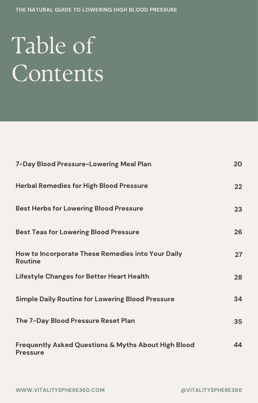 Natural blood pressure eBook chapters – remedy plans and supplement strategies