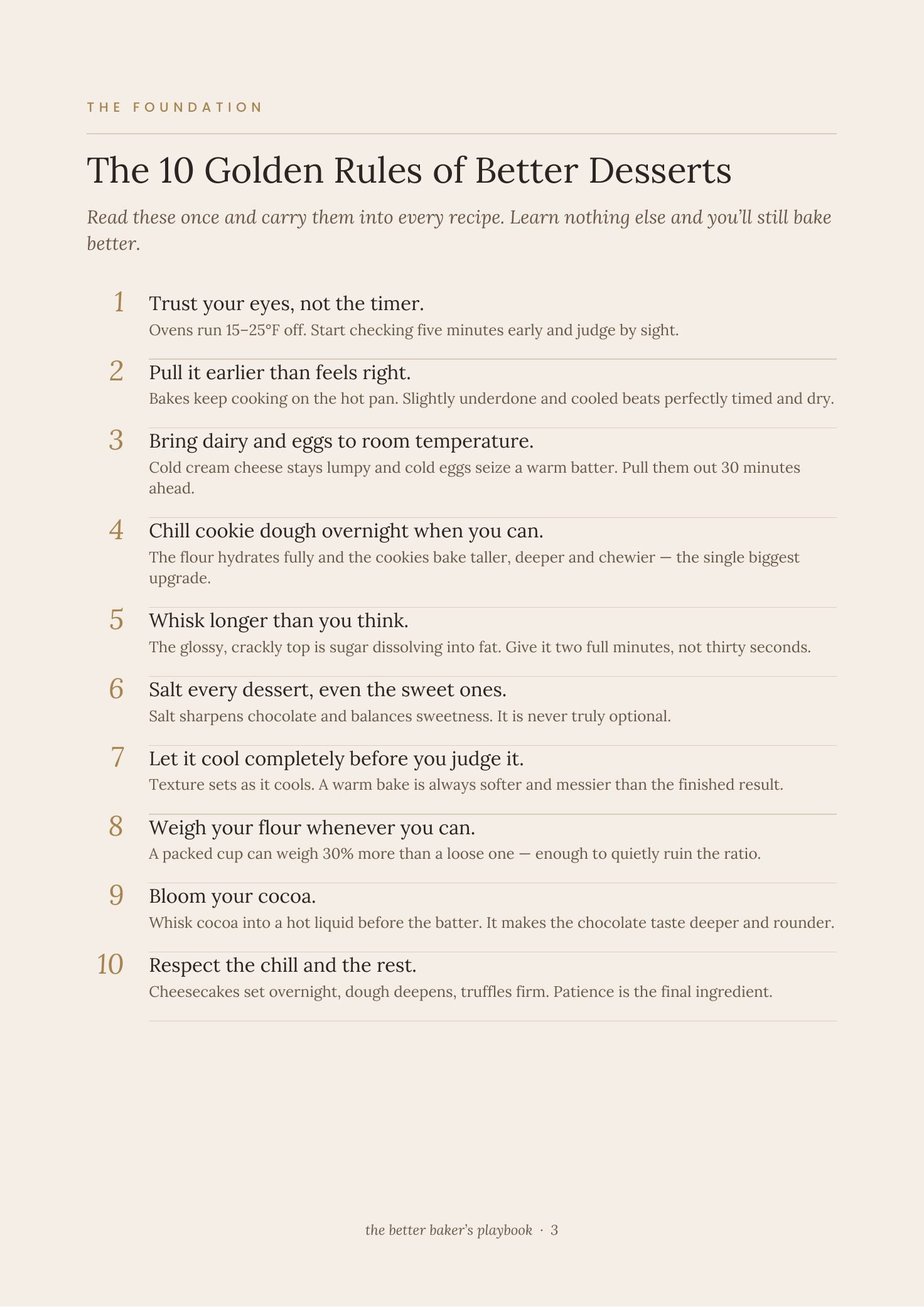 Inside The Better Baker’s Playbook — the 10 Golden Rules
